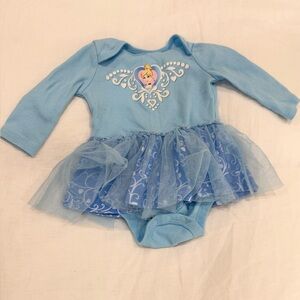 Disney Cinderella Tutu Bodysuit Dress Light Blue